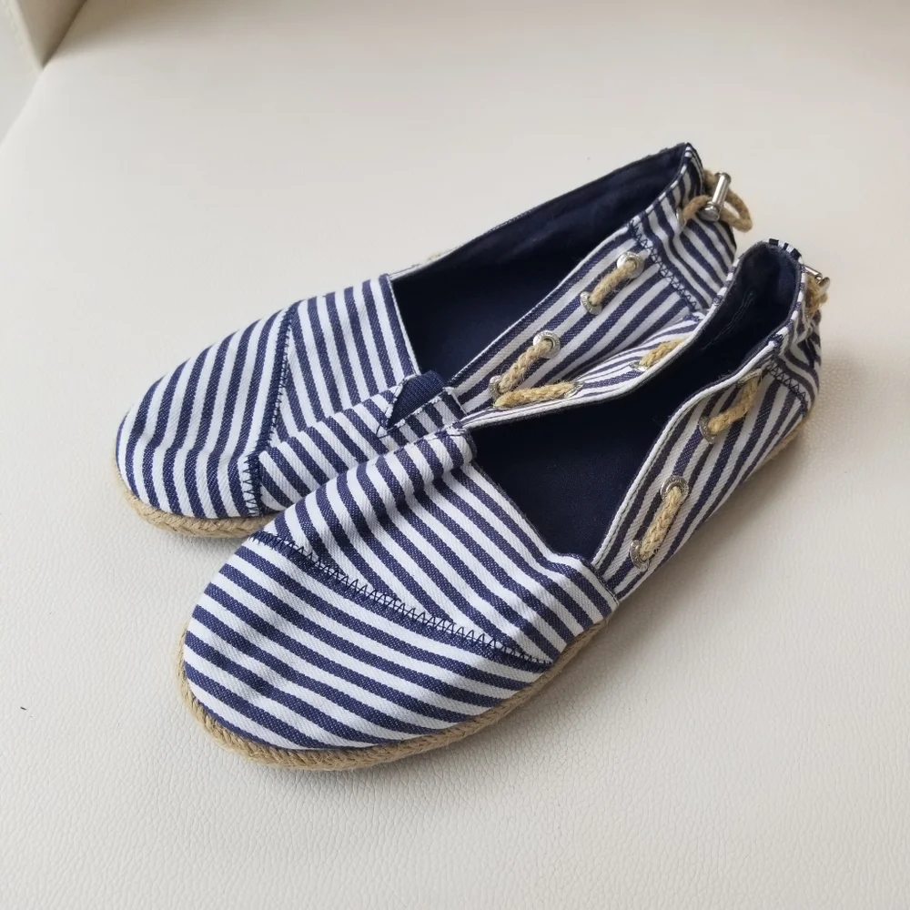Nautica - Rudder 2 - blue & white striped espadrilles